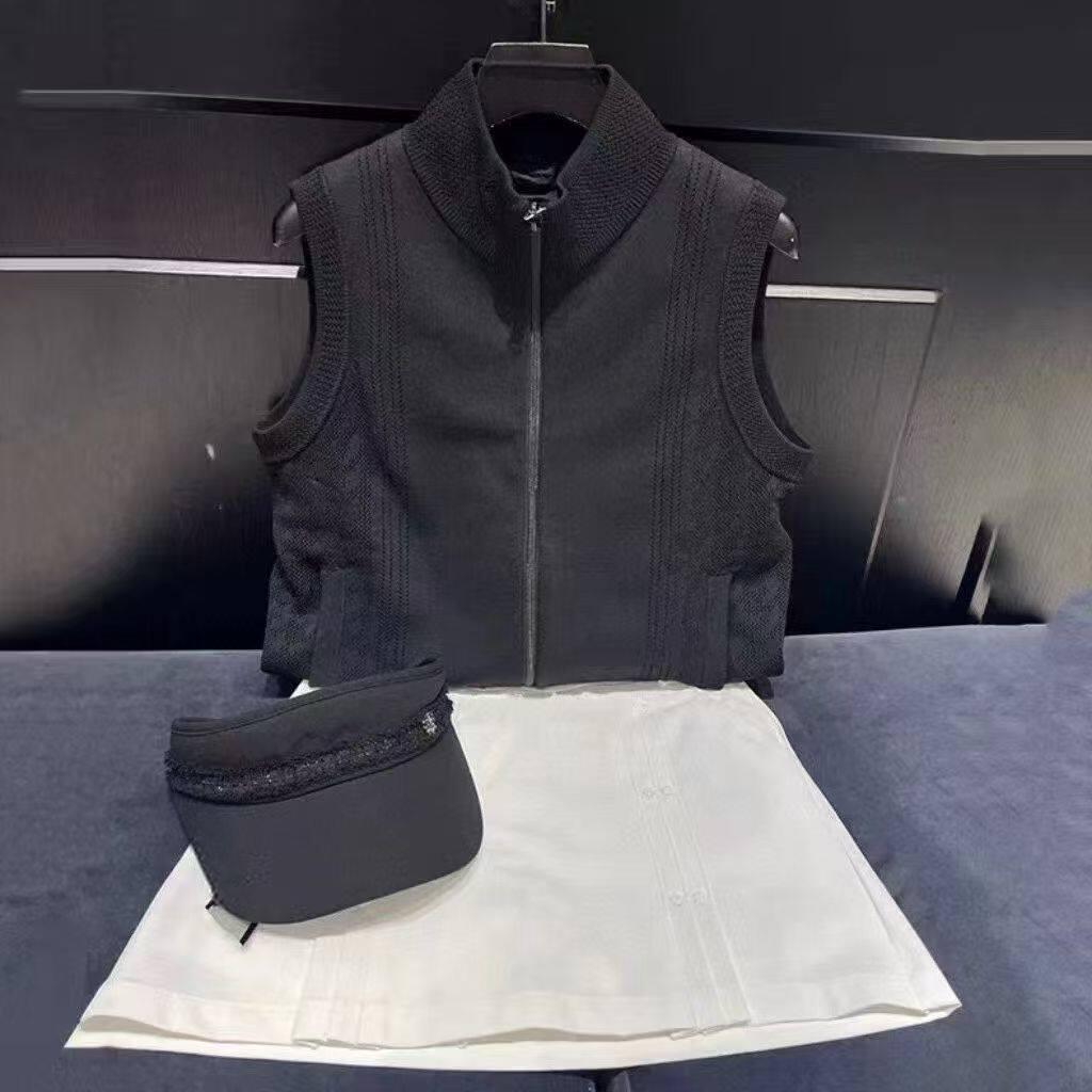 Women'S Fashion Vest Tops - Wyprzedaż - Damska dzianinowa kamizelka golfowa,