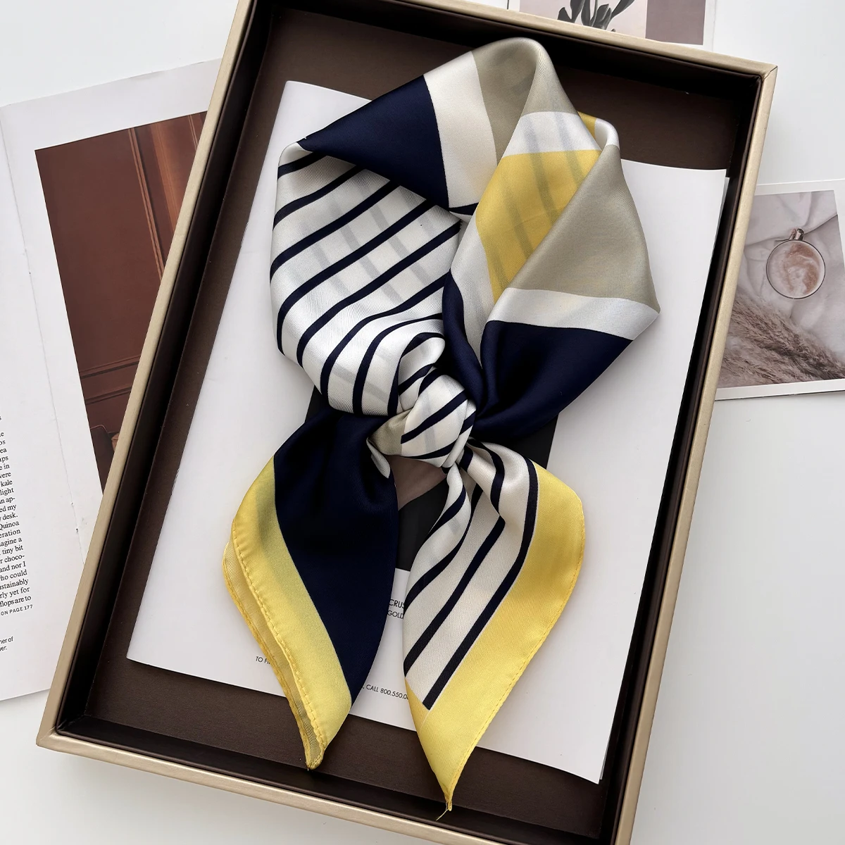Damska miękka satynowa kwadrat – Women Fashion Necktie recenzja i cena