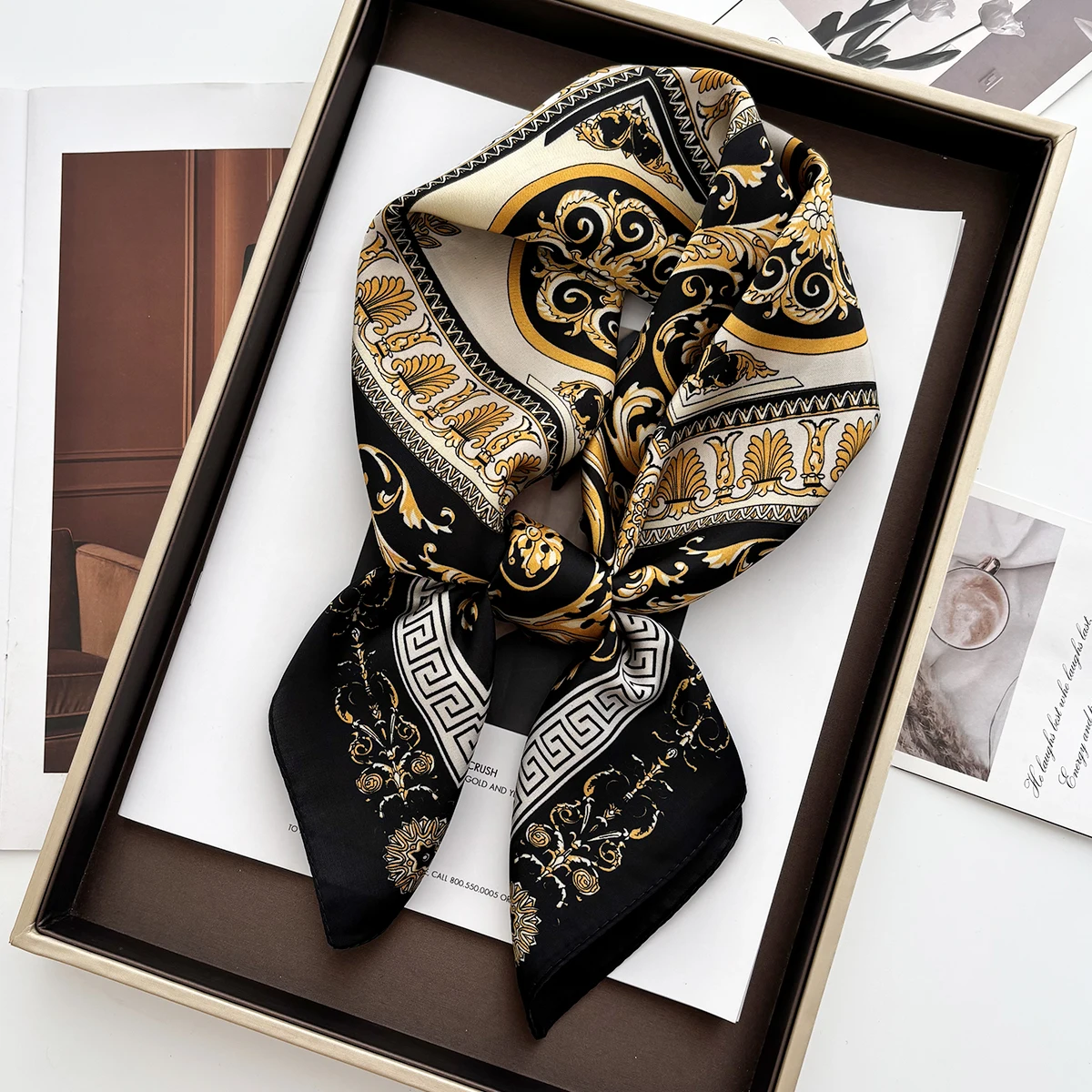 Damska miękka satynowa kwadrat – Women Fashion Necktie recenzja i cena