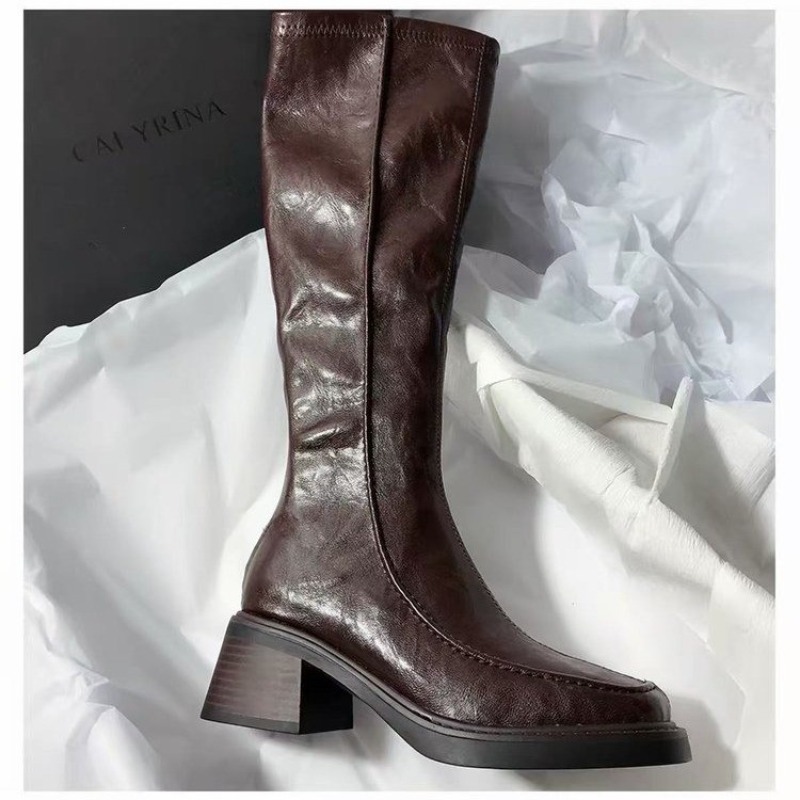 Damskie długie buty z okrągłym – Women'S Fashion Knee High Boots recenzja i cena