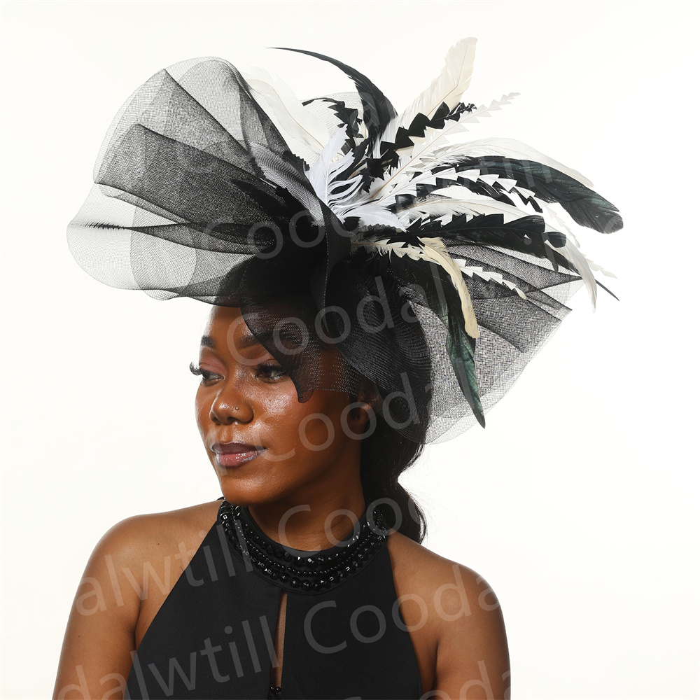 Czarno-biały Derby Fascinator  – Women'S Fashion Kentucky Derby recenzja i cena