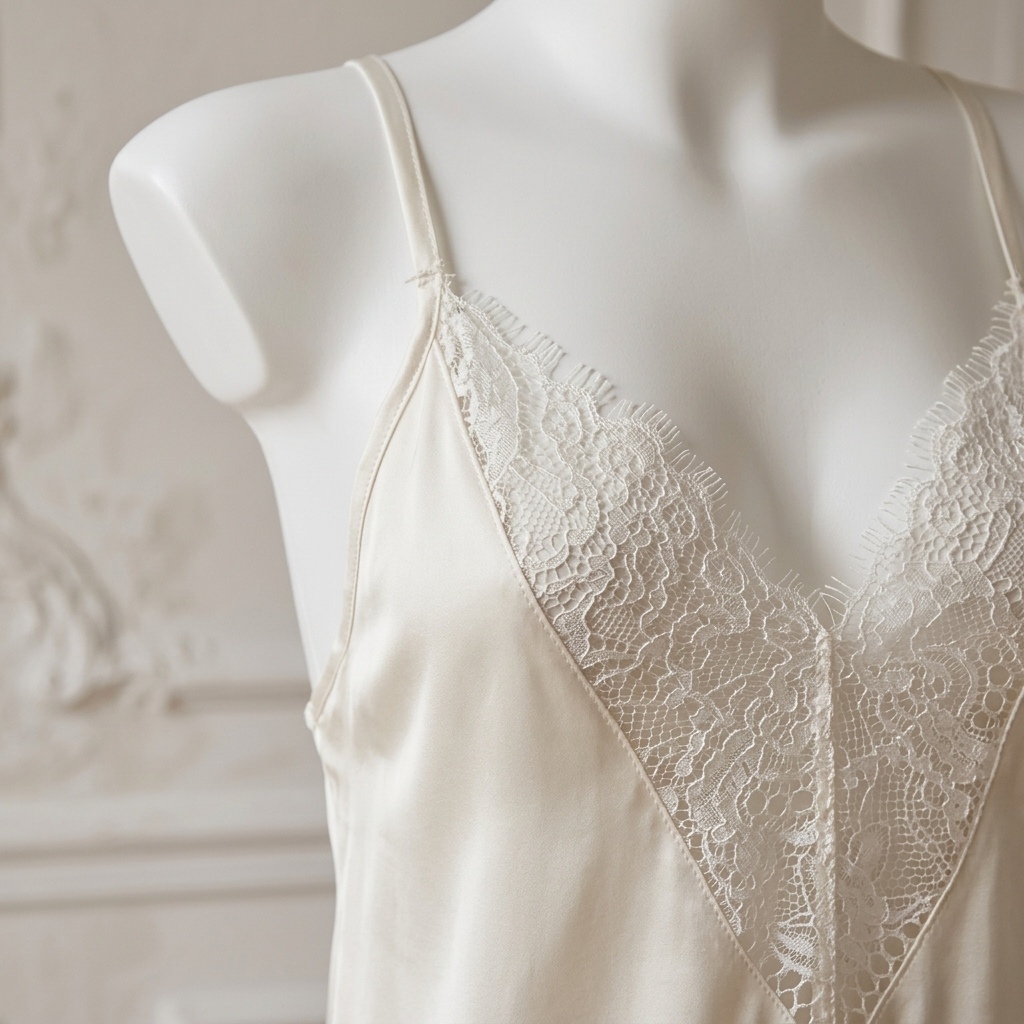 Damski zestaw piżamowy, jedwab – Lace Trim Cami recenzja i cena